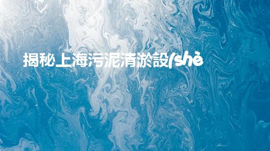 揭秘上海污泥清淤設(shè)備價格，驚人的行業(yè)內(nèi)幕曝光！
